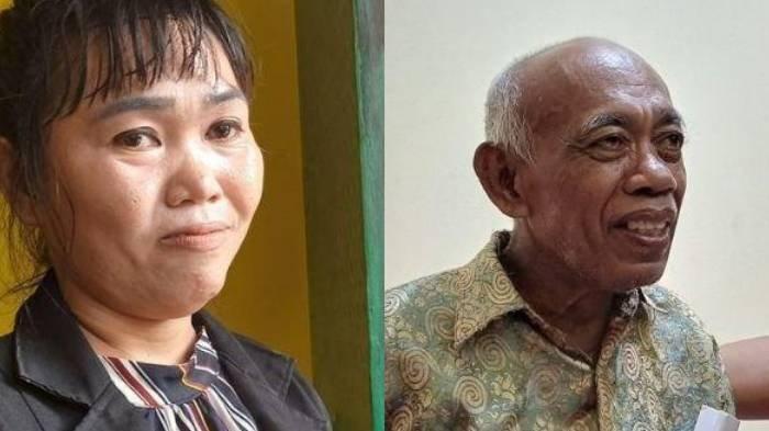 Kolase foto Dewi dan Pak Tarno.