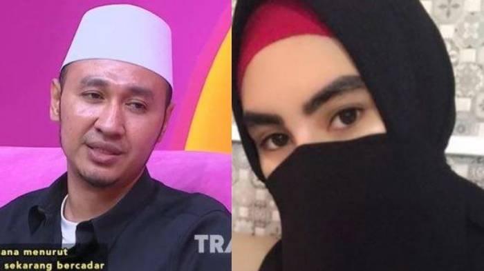Kolase foto Habib Usman dan Kartika Putri yang kini bercadar.