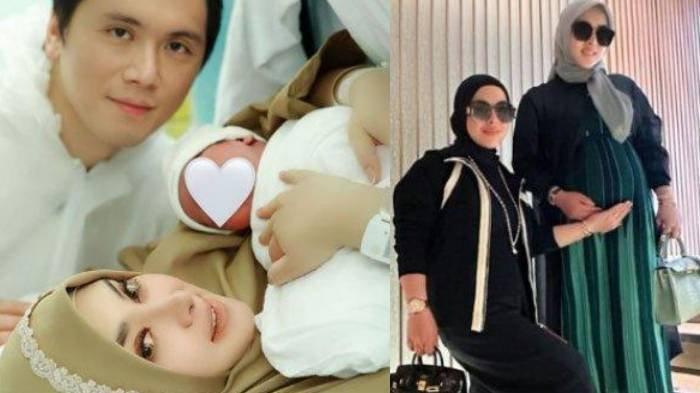 Kolase foto Incess Syahrini hamil dan melahirkan.