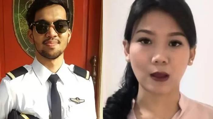 Kolase foto Pilot Elmer dan pramugari Bella Damaika. Dugaan perselingkuhan keduanya dibongkar oleh Ira Nandha.