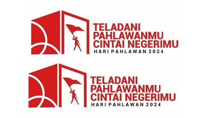 Kolase logo resmi Hari Pahlawan 2024