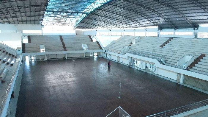 Kondisi GOR Ken Arok Malang yang akan menjadi venue Liga Futsal Profesional 2023 pada 16-17 Desember 2023.