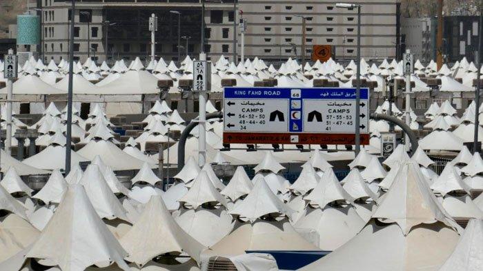 Kondisi Padang Arafah di Arab Saudi.