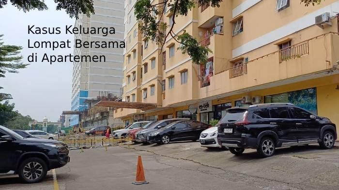 Kondisi apartemen setelah kejadian sekeluarga lompat di Penjaringan, Jakarta Utara.