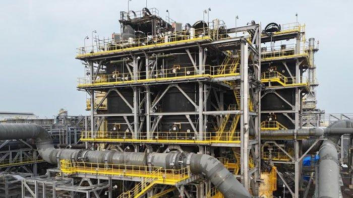 Kondisi pemisahan gas bersih di kawasan Smelter PT Freeport Indonesia, Selasa (15/10/2024).