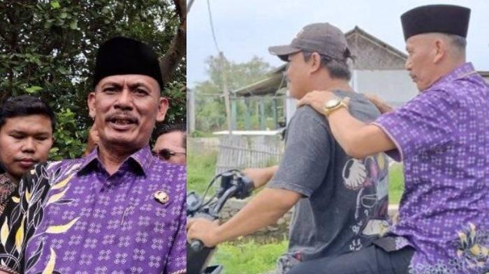 KONTROVERSI KADES KOHOD - (Kiri) Kepala Desa Kohod, Arsin, menghindari wawancara wartawan usai debat dengan Menteri ATR Nusron Wahid, Jumat (24/1/2025) dan Arsin saat meninjau area laut yang memiliki SHGB dan SHM, di Desa Kohod, kabupaten Tangerang, Banten, Jumat (24/1/2025) (Kanan).