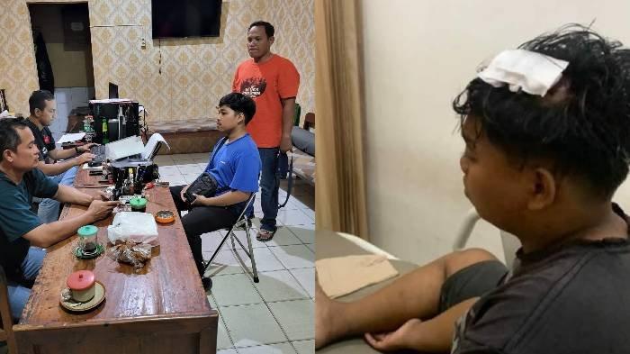 Korban begal saat Melaporkan Kejadian Tersebut ke Pihak Polsek Mojoagung