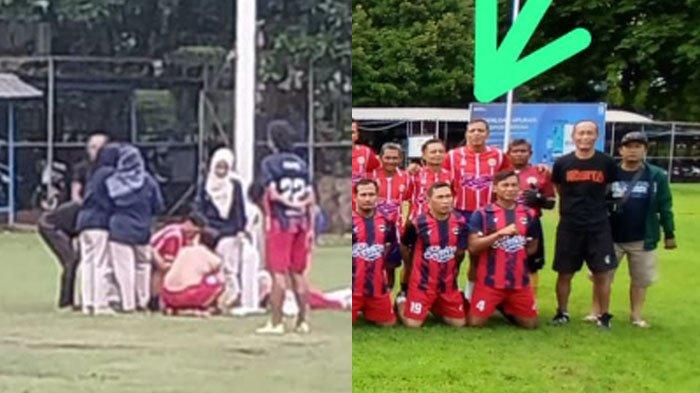 BEJO MENINGGAL DUNIA - Detik-detik legenda Persebaya sekaligus pelatih Deltras FC, Bejo Sugiantoro mengalami kolaps saat fun footbal di Lapangan SIER, Selasa (25/2/2025). dan Bejo Sugiantoro sebelum memulai fun football