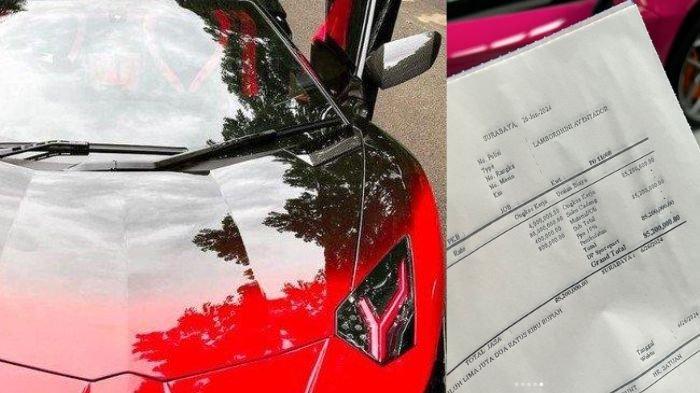 Kwitansi hasil servis mobil Lamborghini yang viral di media sosial, karena mengganti kampas rem saja habis Rp 85 juta.