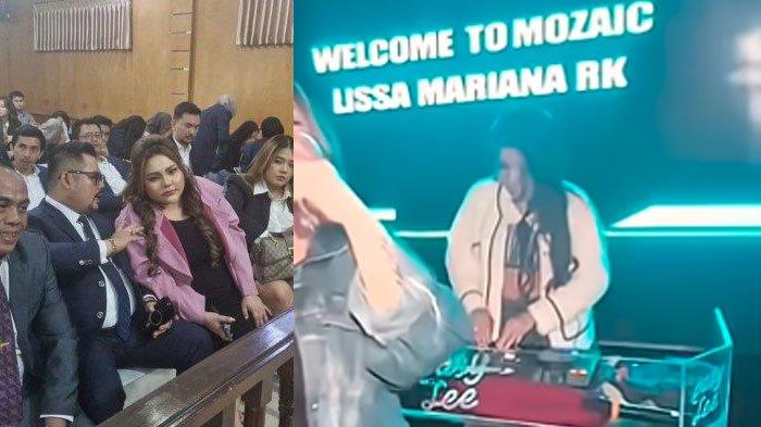 NAMA RK - Lisa Mariana saat di panggung. Lisa Mariana menggunakan nama Lissa Mariana RK di depan DJ.