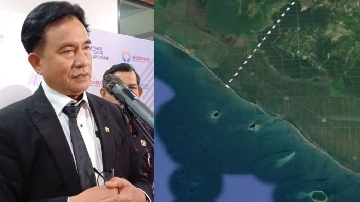 4 PULAU ACEH - (Kiri) Menteri Koordinator Hukum, HAM, Imigrasi, dan Pemasyarakatan Yusril Ihza Mahendra di kantor Ombudsman, Jakarta Selatan, Kamis (22/5/2025). (Kanan) Peta Pulau Mangkir Kecil, Pulau Mangkir Besar, Pulau Panjang, dan Pulau Lipan yang berada lebih dekat dari pesisir Kabupaten Tapanuli Tengah, Sumatera Utara dilihat dari citra satelit.