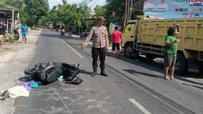 Lokasi kecelakaan maut di Jombang yang tewaskan emak-emak pengendara sepeda motor di Ngoro Jombang.