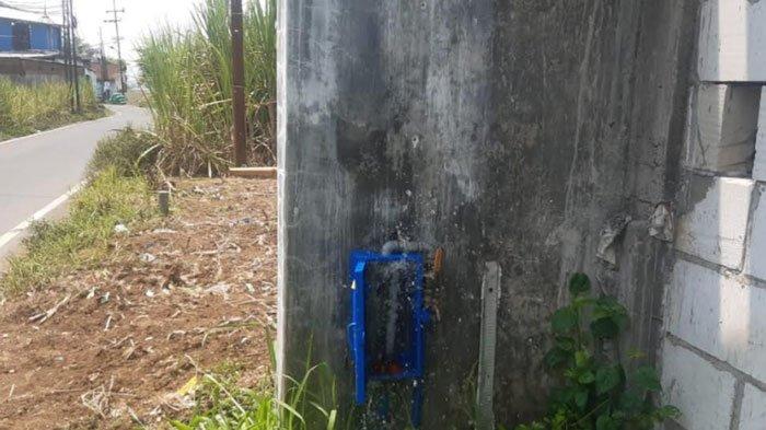 Lokasi kejadian pencurian meteran air PDAM yang terjadi di sebuah bangunan kosong yang terletak di Jalan Kalisari Kelurahan Wonokoyo Kecamatan Kedungkandang Kota Malang