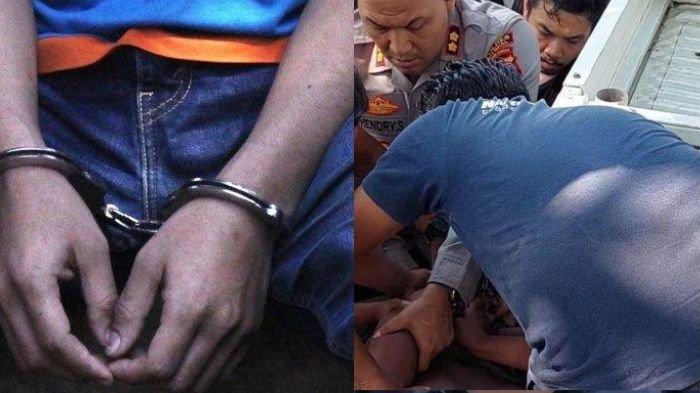 MENGAMUK - (kiri) ilustrasi borgol dan (kanan) Aksi pecatan TNI berbuat onar, bogem Patwal hingga 2 kali bisa lepas borgol.