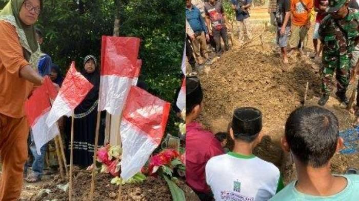 Makam WD, bocah kelas 3 SD di Indramayu yang meninggal dunia saat sekolah.