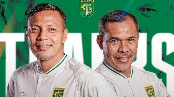 Manajemen Persebaya Surabaya resmi mengumumkan berpisah dengan dua asisten pelatihnya, Bejo Sugiantoro dan Mustaqim, Selasa (15/8/2023).