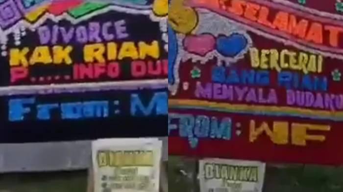 Meriahnya acara perayaan perceraian Ka Rian yang viral di media sosial.