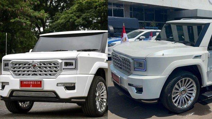Mobil MV3 Garuda Limousine alias Maung Garuda buatan PT Pindad (Persero) terparkir di halaman Gedung Kura-kura Kompleks Parlemen, Senayan, Jakarta, saat pelantikan Prabowo Subianto dan Gibran Rakabuming Raka sebagai Presiden dan Wakil Presiden RI, Minggu (20/10/2024).