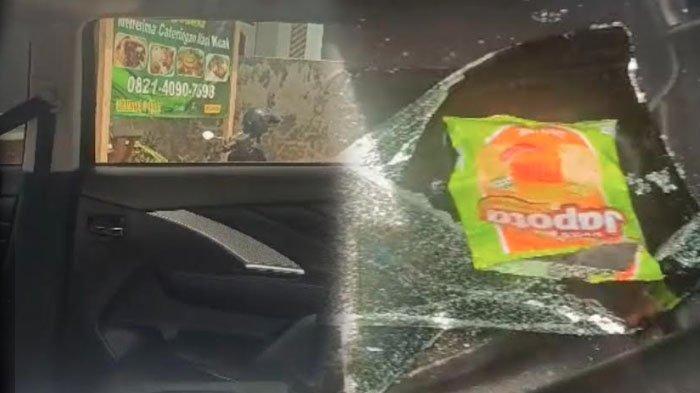 Modus pecah kaca yang menimpa anggota bawaslu Ponorogo di Tulungagung.
