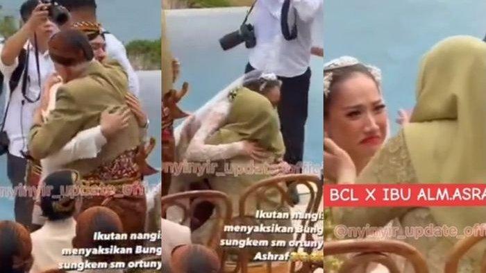 Momen BCL saat sungkem dan memeluk ibu Ashraf Sinclair saat menikah dengan Tiko