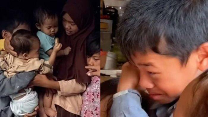 Muiz, bocah 12 tahun asal Garut, Jawa Barat sudah merawat 7 adiknya bak tulang punggung keluarga