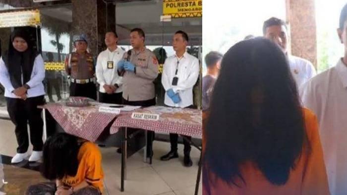 KURAS ATM - Wakapolresta Bandar Lampung, AKBP Erwin Irawan saat menggelar konferensi pers di Mapolresta Bandar Lampung, Senin (3/2/2025). Seorang wanita muda, berinsial NL (29), harus berurusan dengan pihak kepolisian lantaran diduga menggasak isi rekening orangtua pacarnya. Tak tanggung-tanggung, NL menguras isi rekening orangtua sang pacar hingga Rp 76 juta.