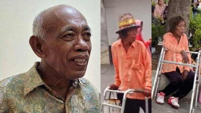 PAK TARNO DI KOTA TUA - Tangkapan layar TikTok Pak Tarno menggunakan baju oranye jalan-jalan di kawasan Kota Tua Jakarta yang viral disebut mengemis. Pesulap jenaka ini akui terima uang, tapi bantah minta-minta.