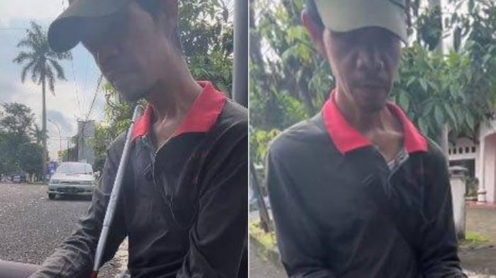 Pak Ipin, tunanetra penjual serupuk keliling di Ciamis.