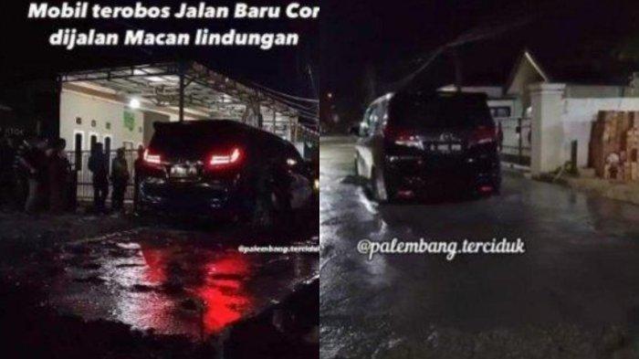 Pantas Pengemudi Alphard Nekat Lindas Jalan Baru Dicor? Bau Alkohol dan Bawa Wanita, Terjebak 3 Jam