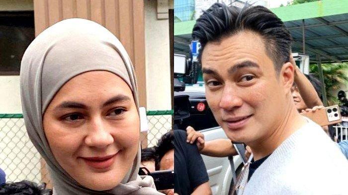 BINGUNG - Kolase potrait Paula Verhoeven (kanan) di Pengadilan Agama Jakarta Selatan, Rabu (23/10/2024). Potret Baim Wong (kiri) saat berada di Pengadilan Agama Jakarta Selatan, Rabu (30/10/2024). Paula Verhoeven jawab soal seberapa bahagia menikah dengan Baim Wong. Tapi malah bingung.