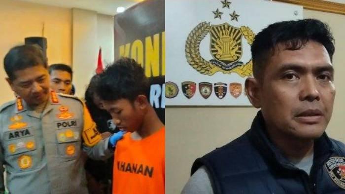 Kapolrestabes Makassar Kombes Pol Arya Perdana saat menginterogasi pelaku perampokan dan rudapaksa, RL di Mapolrestabes Makassar, Senin (20/1/2025).