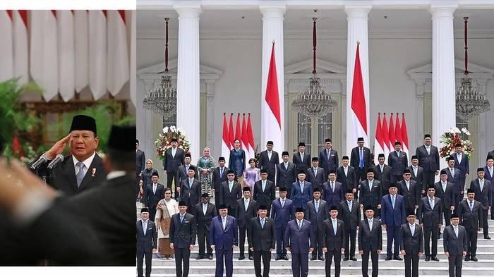 Pelantikan Menteri Kabinet Merah Putih di Istana Negara RI.