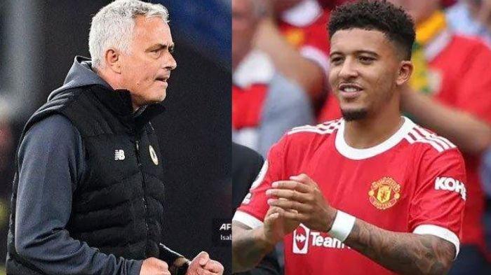 Pelatih AS Roma, Jose Mourinho yang ingin manfaatkan panasnya hubungan Jadon Sancho dengan Manchester United