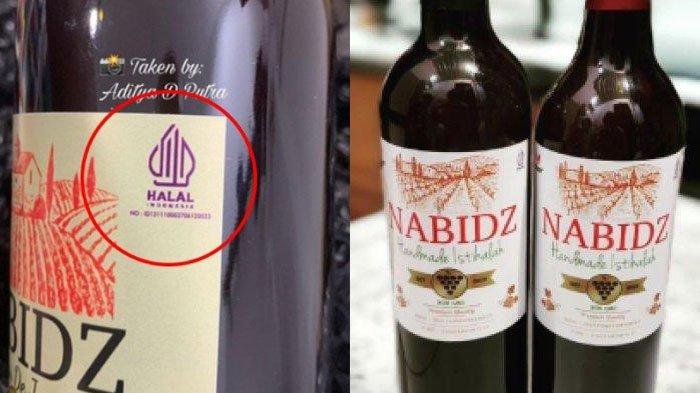 Penampakan minuman wine halal bersertifikat halal MUI.