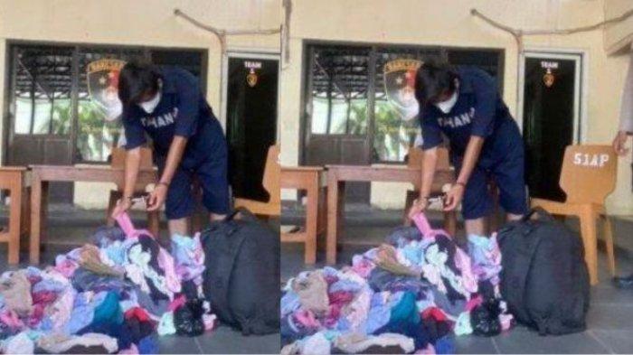 Pengakuan pelaku pencuri celana dalam di Semarang sebanyak 675 buah, diungkap ia kerap merasa terinspirasi.
