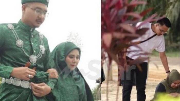 PENGANTIN BARU BERDUKA - Kebahagiaan berubah menjadi duka dialami oleh pasangan pengantin baru ini, belum 24 jam sang ayah meninggal dunia.