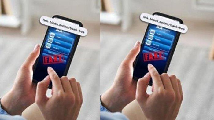 BEDAKAN SMS OTP - Potret seseorang memegang ponsel menggambarkan link palsu dengan tampilan BCA Mobile, (6/12/2024). Begini cara membedakan SMS OTP asli dan palsu yang kini marak penipuannya terjadi di kalangan masyarakat.