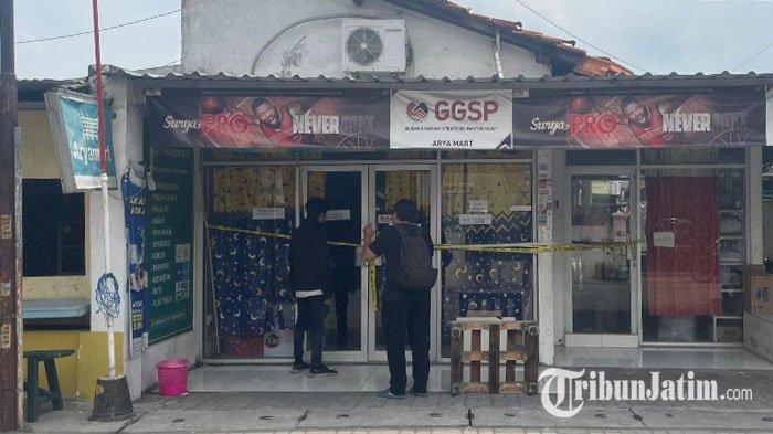 Minimarket yang jadi lokasi perampokan hingga mengakibatkan penjaganya tewas di Sidoarjo