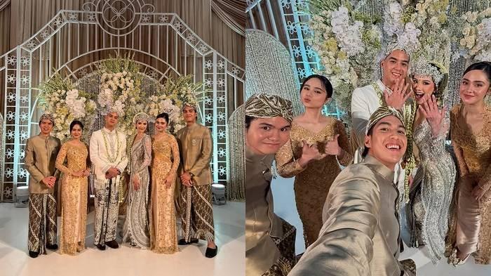 PERNIKAHAN DUO AL - Potret Tissa Biani, Dul Jaelani, El Rumi, dan Syifa Hadju di pernikahan Al Ghazali dan Alyssa Daguise.