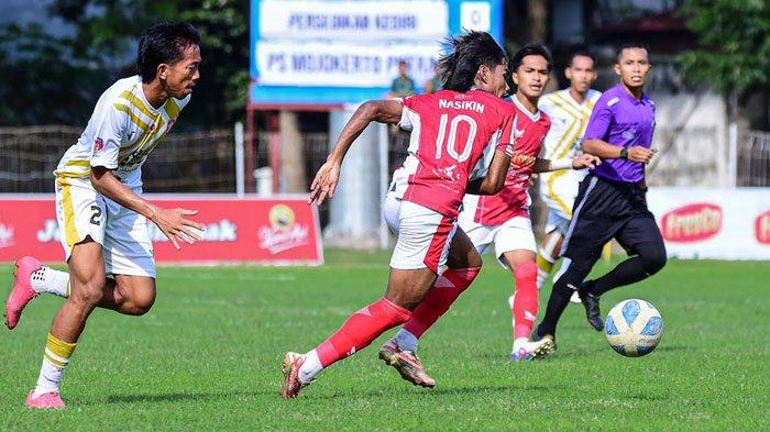 Persedikab Kediri vs PS Mojokerto Putra di babak 28 besar Liga 3 Jatim di Stadion Canda Bhirawa Pare berakhir dengan skor 0-1 untuk kemenangan PS Mojokerto Putra, Kamis (11/1/2024).