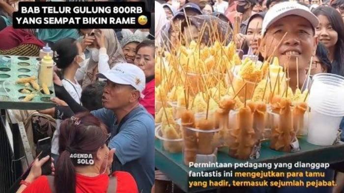 POLEMIK TELUR GULUNG - Pedagang mengklaim dagangannya berjumlah 80 paket telur gulung dengan harga satuan Rp 10 ribu.
