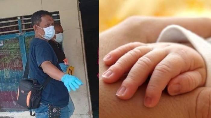 Polisi lakukan olah TKP kasus bayi hilang misterius di Cianjur Jawa Barat.