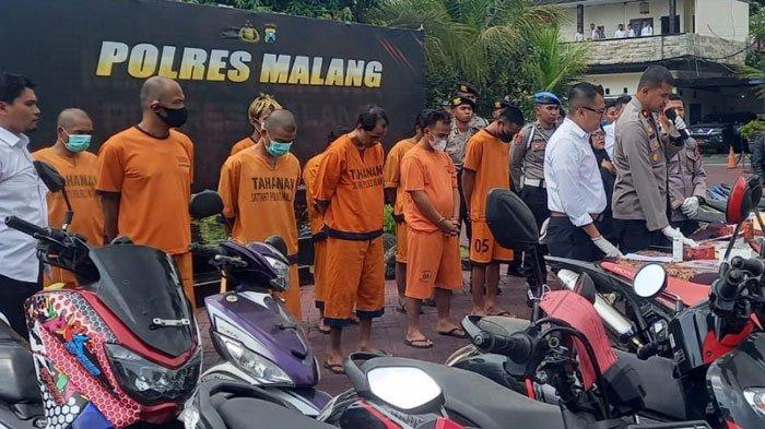 Ilustrasi - Polres Malang menggelar press realease ungkap kasus curanmor, Senin (27/11/2023)