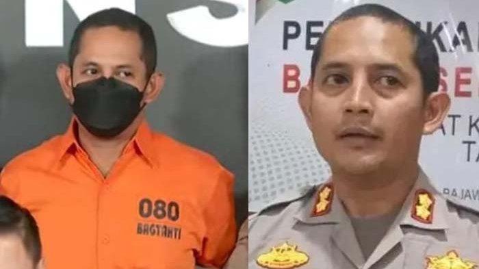 PAKAI BAJU TAHANAN: Mantan Kapolres Ngada AKBP Fajar Widyadharma Lukman memakai baju tahanan berwarna oranye setelah ditetapkan tersangka kasus pencabulan anak, Kamis (13/3/2025). Ia mengakui telah melecehkan 3 anak dan 1 wanita dewasa.