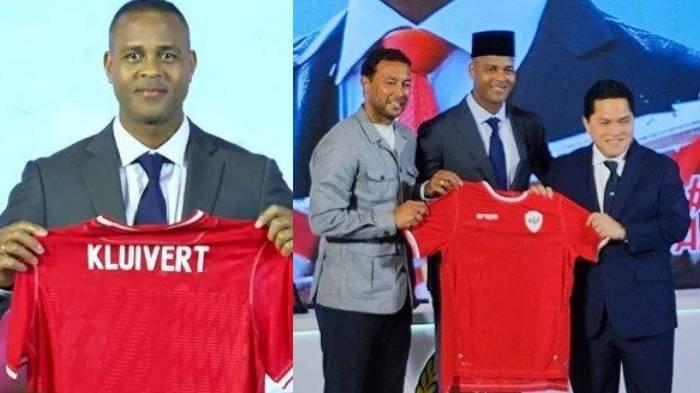 Pelatih Timnas Indonesia, Patrick Kluivert saat menerima jersey Timnas Indonesia dalam sesi konferensi pers yang diadakan oleh PSSI di Hotel Mulia, Jakarta, Minggu (12/1/2025).