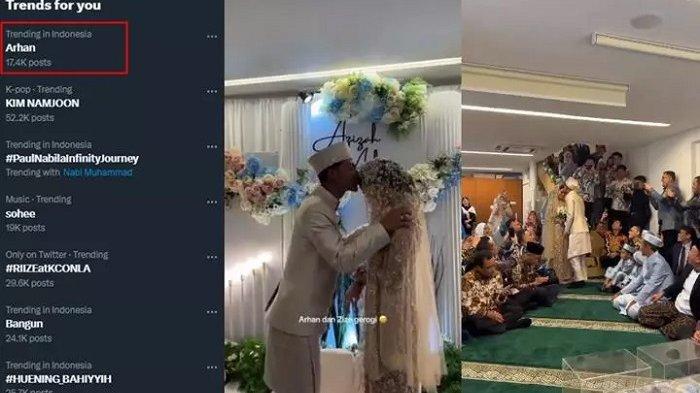 Nama Pratama Arhan yang menikah Azizah Salsa anak anggota DPR RI sampai menjajaki trending di Twitter.