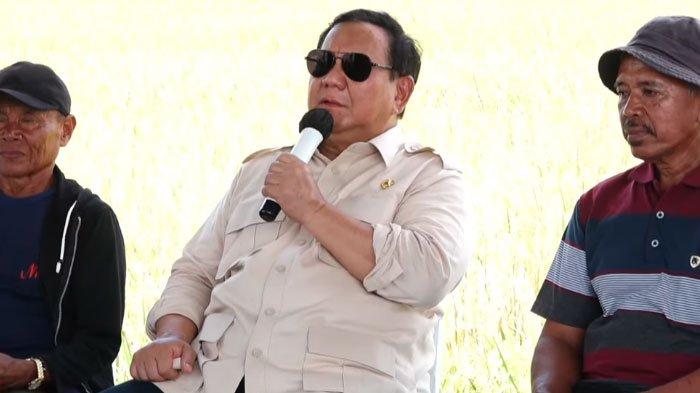 BURUNG HANTU - Presiden Prabowo Subianto saat memberikan sambutan pada acara panen padi serentak 14 provinsi di Kabupaten Majalengka pada Senin (7/4/2025). Dalam kesempatan itu, Presiden juga janji memberikan 1000 burung hantu untuk membasmi hama.
