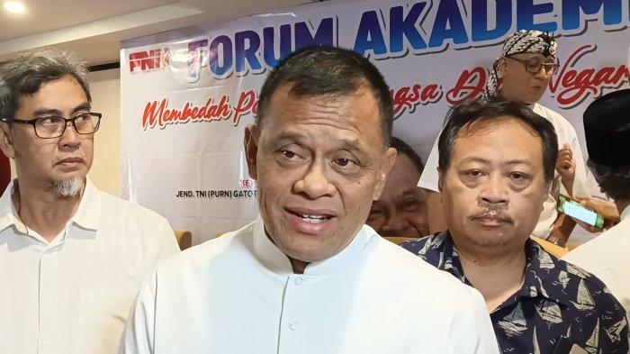 Presidium Koalisi Aksi Menyelamatkan Indonesia (KAMI) Gatot Nurmantyo saat ditemui di Surabaya