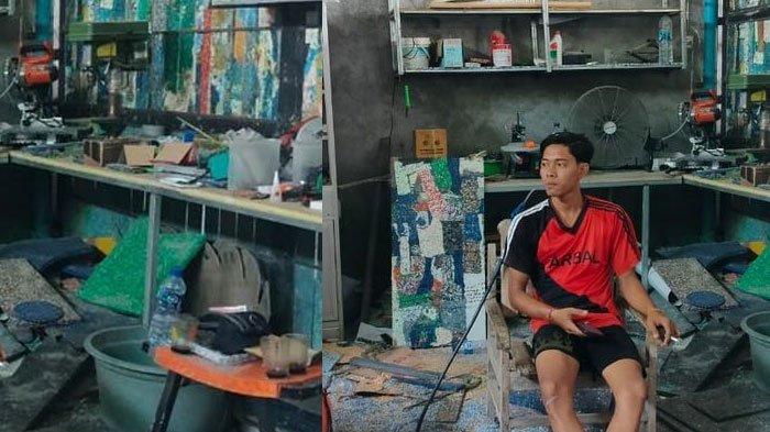 Putu Eka Darmawan di Rumah Plastik di Dusun Pondok, Desa Petandakan, Kecamatan Buleleng, Kabupaten Buleleng, Provinsi Bali