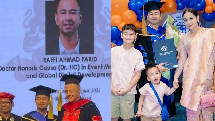 Raffi Ahmad menerima gelar doktor kehormatan atau Doktor Honoris Causa dari Universal Institute of Professional Management (UIPM) di Thailand.